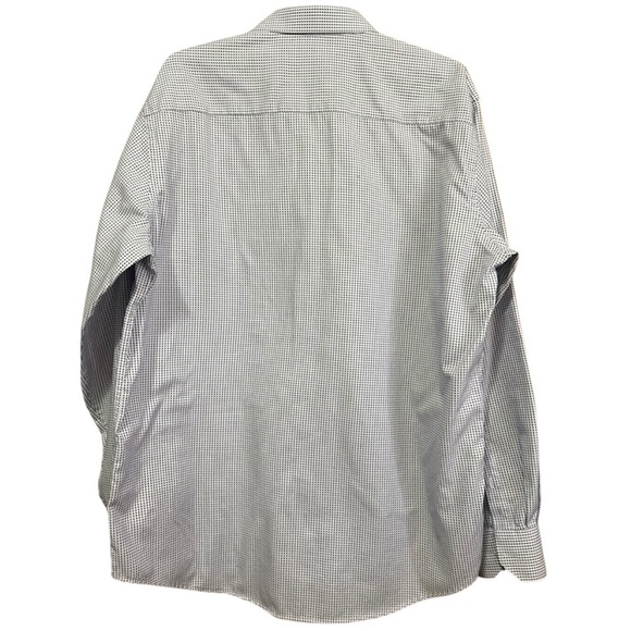 Bugatchi Classic Fit Navy Blue/White Dot Print Button Down Size L - Picture 2 of 8